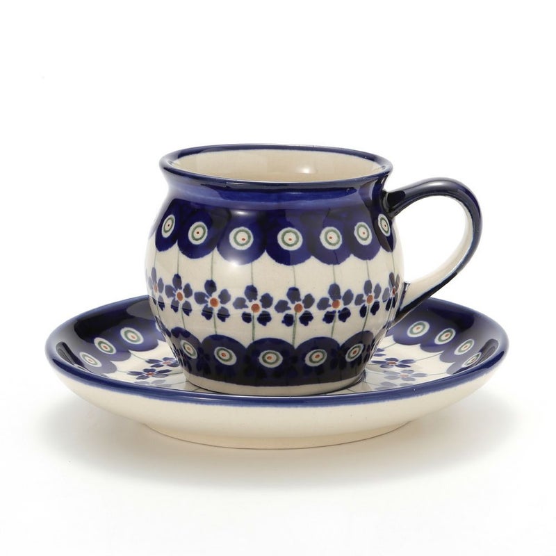 ポーリッシュポタリー（ポーランド陶器） ボレスワヴィエツ コーヒーカップ＆ソーサー 160ml 913／710／A-166A