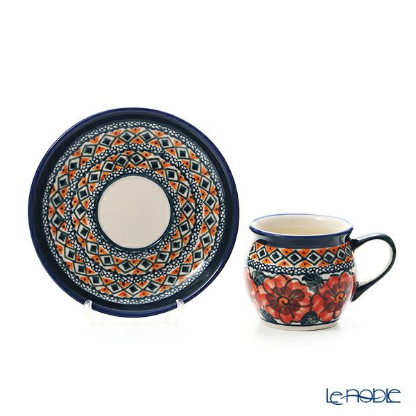 ポーリッシュポタリー（ポーランド陶器） ボレスワヴィエツ コーヒーカップ＆ソーサー 160ml／14.2cm 913／710／ART-124 アートコレクション