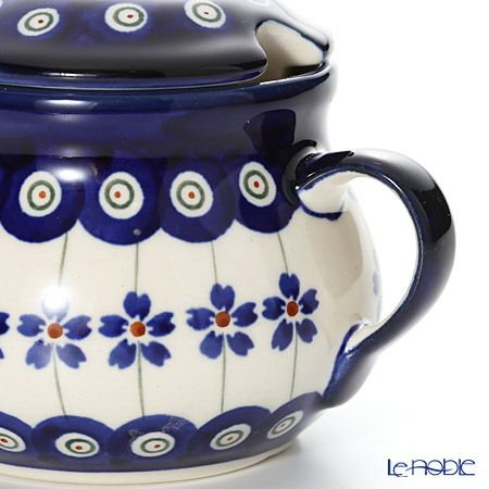 ポーリッシュポタリー（ポーランド陶器） ボレスワヴィエツ シュガーボウル 250ml／9.8cm 1354／A-166A