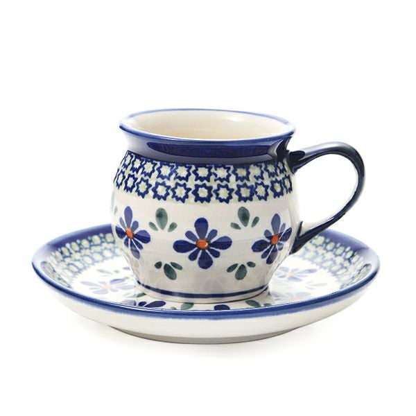 ポーリッシュポタリー（ポーランド陶器） ボレスワヴィエツ コーヒーカップ＆ソーサー 160ml／14.2cm 913／710／DU-60