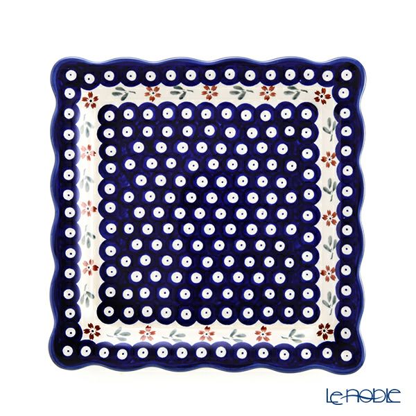 ポーリッシュポタリー（ポーランド陶器） ボレスワヴィエツ スクエアプレート 24cm 1570／A-167A