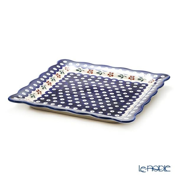 ポーリッシュポタリー（ポーランド陶器） ボレスワヴィエツ スクエアプレート 24cm 1570／A-167A