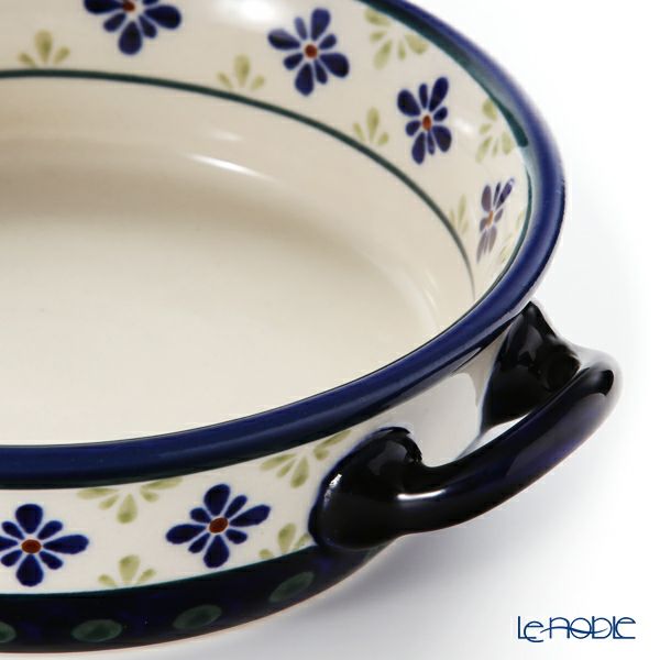 ポーリッシュポタリー（ポーランド陶器） ボレスワヴィエツ グラタン皿 18.8cm／H4.6cm 1454／297A