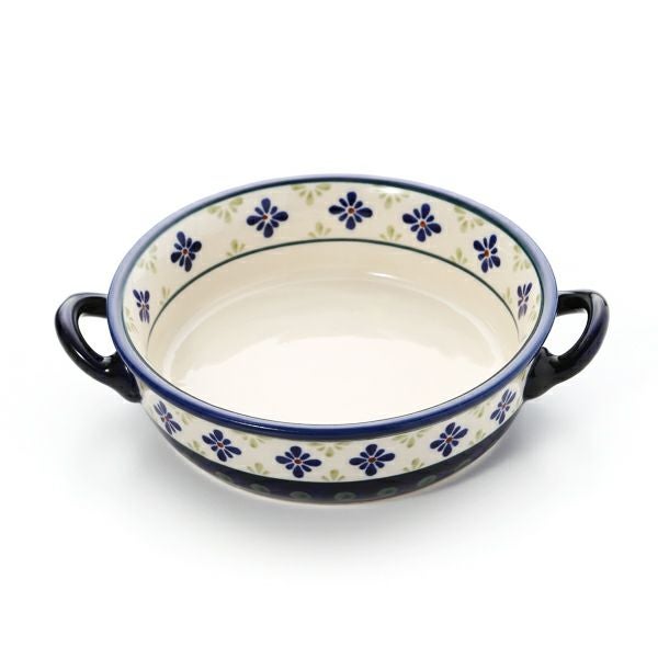 ポーリッシュポタリー（ポーランド陶器） ボレスワヴィエツ グラタン皿 18.8cm／H4.6cm 1454／297A