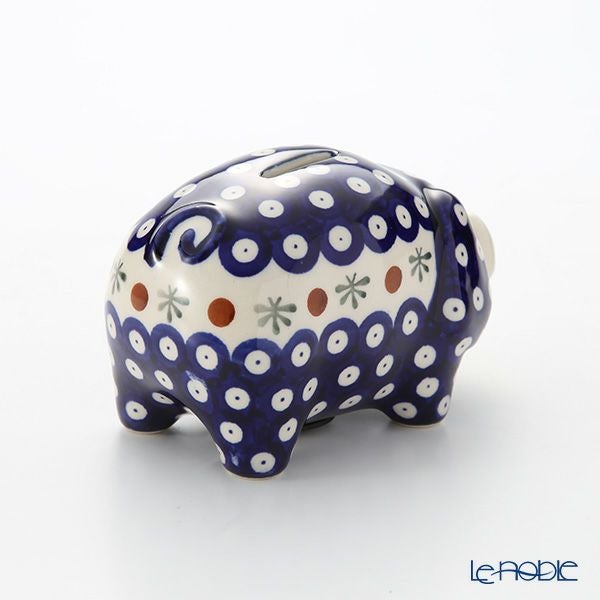 ポーリッシュポタリー（ポーランド陶器） ボレスワヴィエツ ピギーバンク（豚の貯金箱） 15.5cm／H9.3cm 1815／D-41