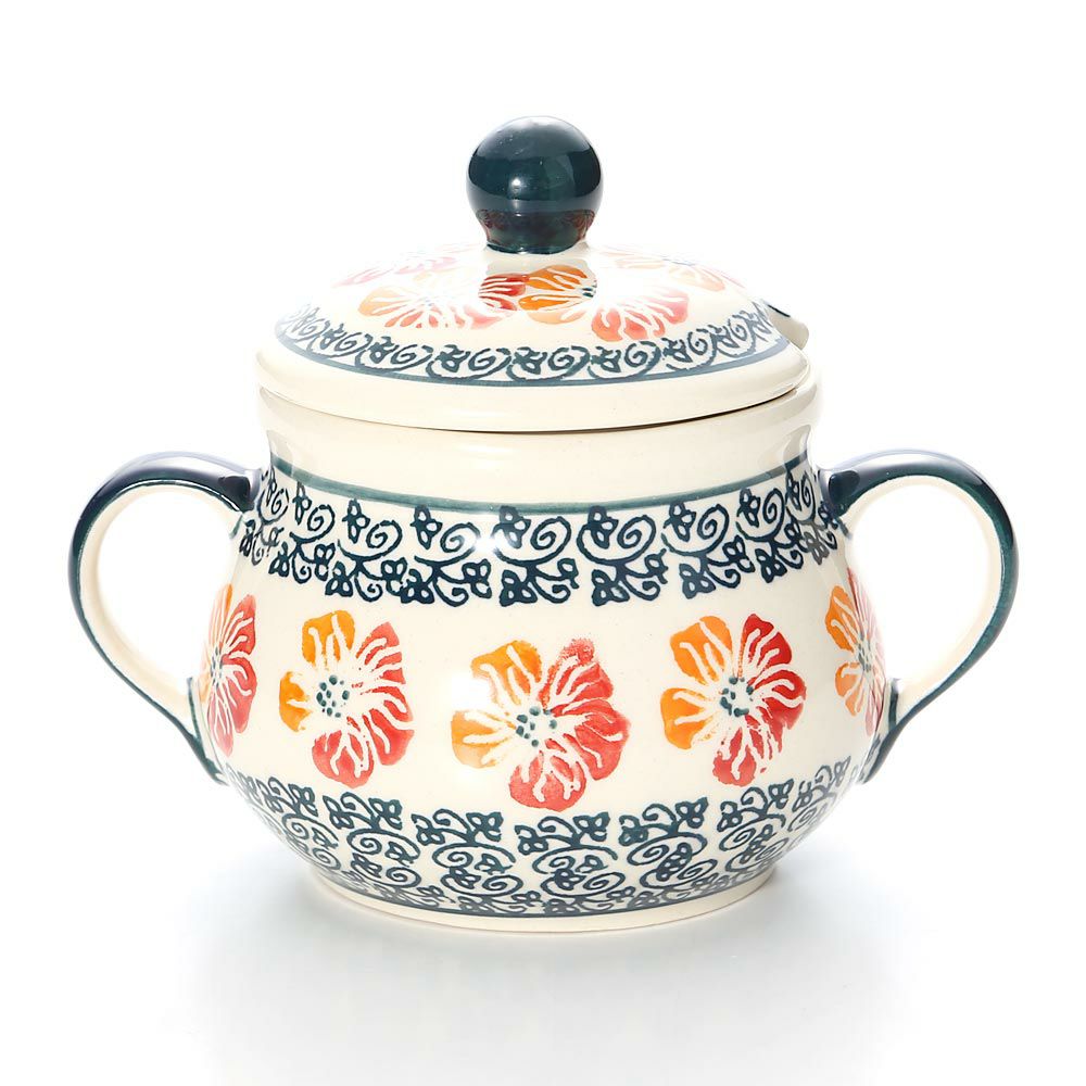 ポーリッシュポタリー（ポーランド陶器） ボレスワヴィエツ シュガーボウル 250ml／9.8cm 1354／955