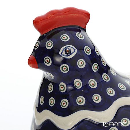 ポーリッシュポタリー（ポーランド陶器） ボレスワヴィエツ 蓋付ディッシュ（ニワトリ） 32.5cm 1773／1788／A-166A