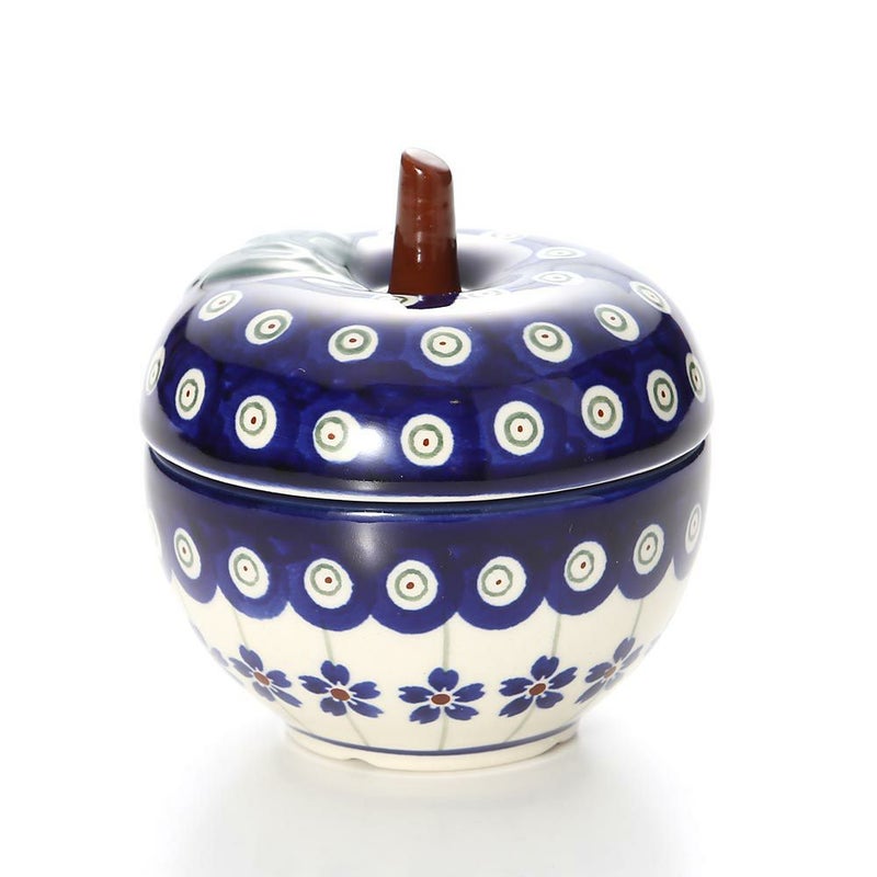 ポーリッシュポタリー（ポーランド陶器） ボレスワヴィエツ キャニスター（リンゴ） 9.2cm／100ml 1899／A-166A