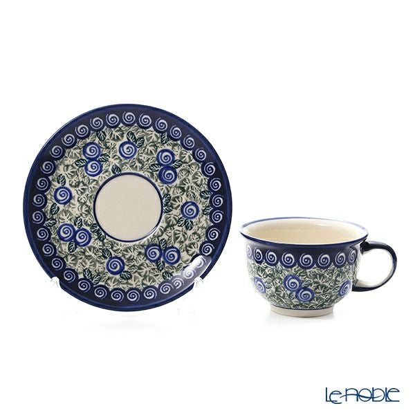 ポーリッシュポタリー（ポーランド陶器） ボレスワヴィエツ ティーカップ＆ソーサー 220ml／16cm 775／836／A-1073A