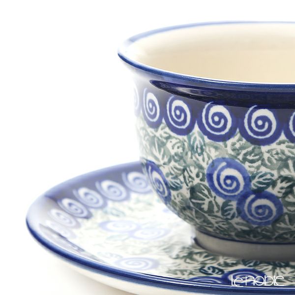 ポーリッシュポタリー（ポーランド陶器） ボレスワヴィエツ ティーカップ＆ソーサー 220ml／16cm 775／836／A-1073A