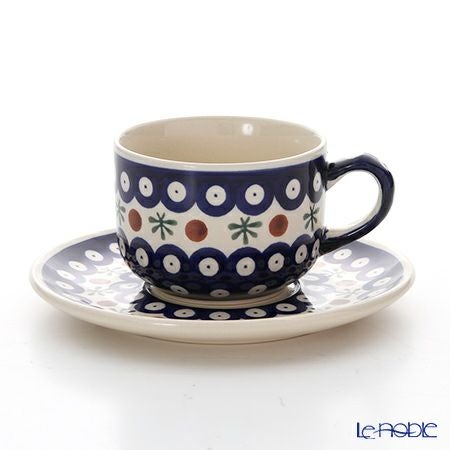 ポーリッシュポタリー（ポーランド陶器） ボレスワヴィエツ ティーカップ＆ソーサー 210ml／16cm 886／883／D-41