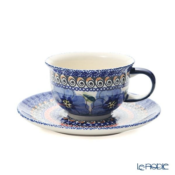 ポーリッシュポタリー（ポーランド陶器） ボレスワヴィエツ ティーカップ＆ソーサー 220ml／16cm 775／836／ART-148 アートコレクション