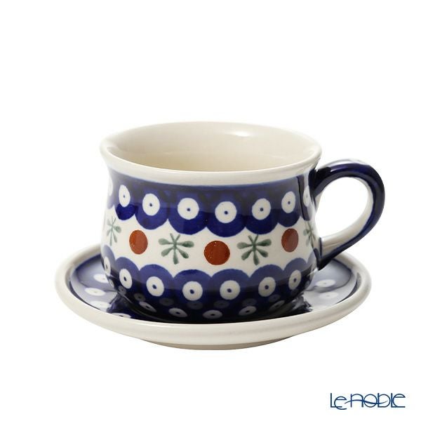 ポーリッシュポタリー（ポーランド陶器） ボレスワヴィエツ ティーカップ＆ソーサー 200ml／12.7cm 1595／1596／D-41