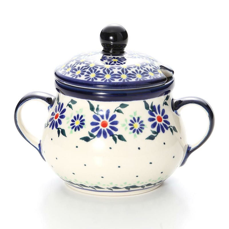 ポーリッシュポタリー（ポーランド陶器） ボレスワヴィエツ シュガーボウル 250ml／9.8cm 1354／A-1163A