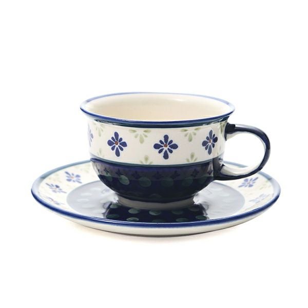 ポーリッシュポタリー（ポーランド陶器） ボレスワヴィエツ ティーカップ＆ソーサー 220ml／16cm 775／836／297A