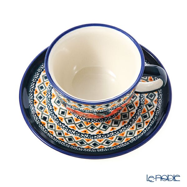 ポーリッシュポタリー（ポーランド陶器） ボレスワヴィエツ ティーカップ＆ソーサー 220ml／16cm 775／836／ART-124 アートコレクション