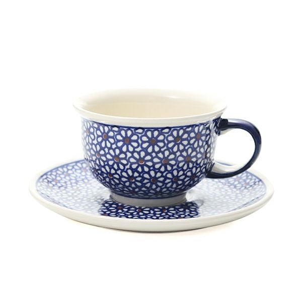 ポーリッシュポタリー（ポーランド陶器） ボレスワヴィエツ ティーカップ＆ソーサー 220ml／16cm 775／836／120