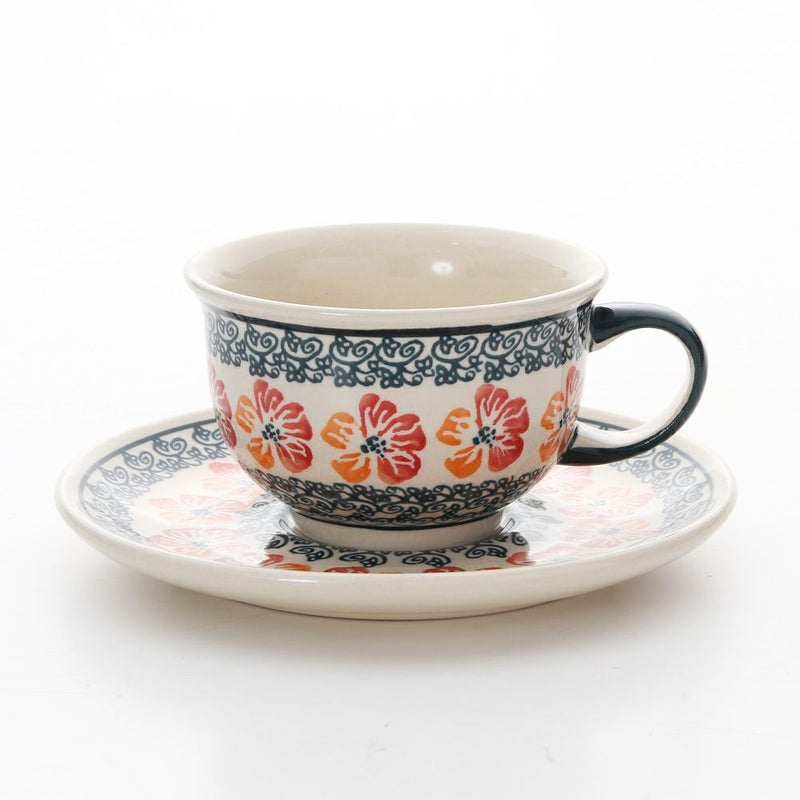 ポーリッシュポタリー（ポーランド陶器） ボレスワヴィエツ ティーカップ＆ソーサー 220ml／16cm 775／836／955