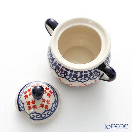 ポーリッシュポタリー（ポーランド陶器） ボレスワヴィエツ シュガーボウル 50ml／7.7cm 1115／1046
