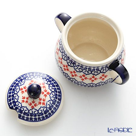 ポーリッシュポタリー（ポーランド陶器） ボレスワヴィエツ シュガーボウル 250ml／9.8cm 1354／1046
