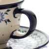 ポーリッシュポタリー（ポーランド陶器） ボレスワヴィエツ ティーカップ＆ソーサー 220ml／16cm 775／836／A-1163A