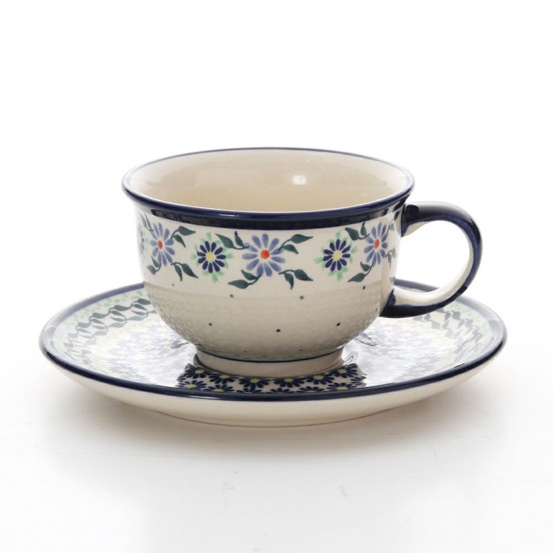 ポーリッシュポタリー（ポーランド陶器） ボレスワヴィエツ ティーカップ＆ソーサー 220ml／16cm 775／836／A-1163A