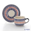 ポーリッシュポタリー（ポーランド陶器） ボレスワヴィエツ ティーカップ＆ソーサー 210ml／16cm 886／883／1046