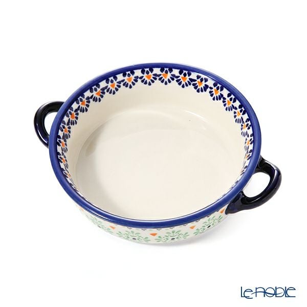 ポーリッシュポタリー（ポーランド陶器） ボレスワヴィエツ グラタン皿 18.8cm／H4.6cm 1454／A-1155A