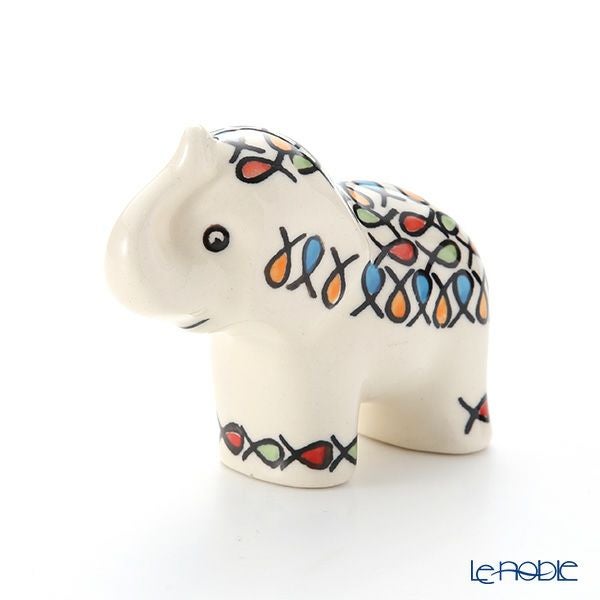 ポーリッシュポタリー（ポーランド陶器） ボレスワヴィエツ フィギュリン（エレファント） H8cm 1874／DU-221