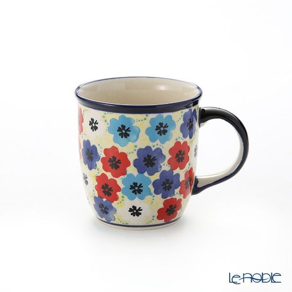 ポーリッシュポタリー（ポーランド陶器） ボレスワヴィエツ マグ 350ml／9.7cm 1105／DU-220