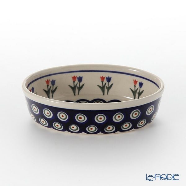 ポーリッシュポタリー（ポーランド陶器） ボレスワヴィエツ 楕円型ディッシュ 16.4cm／H4.5cm 1894A／809