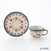 ポーリッシュポタリー（ポーランド陶器） ボレスワヴィエツ ティーカップ＆ソーサー 220ml／16cm 775／836／A-1072A