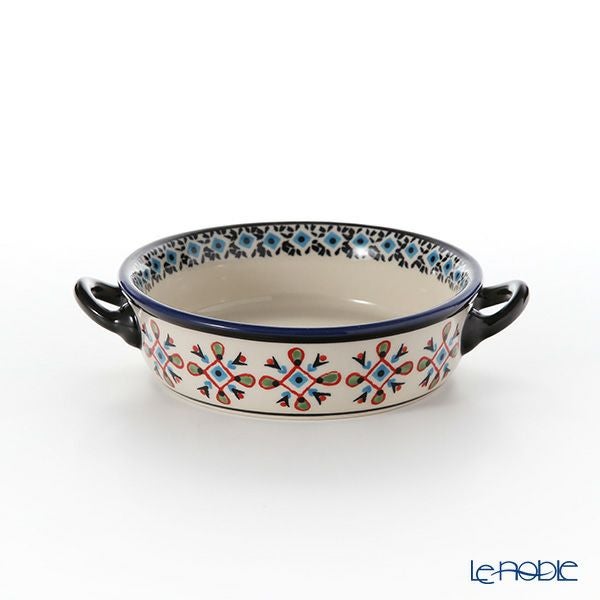 ポーリッシュポタリー（ポーランド陶器） ボレスワヴィエツ グラタン皿 18.8cm／H4.6cm 1454／A-1220A