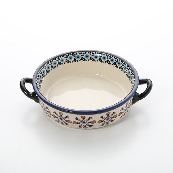 ポーリッシュポタリー（ポーランド陶器） ボレスワヴィエツ グラタン皿 18.8cm／H4.6cm 1454／A-1220A