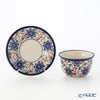 ポーリッシュポタリー（ポーランド陶器） ボレスワヴィエツ ジャパニーズティーカップ＆ソーサー 110ml 716／2014／A-1197A 【ル・ノーブルオリジナル企画商品】