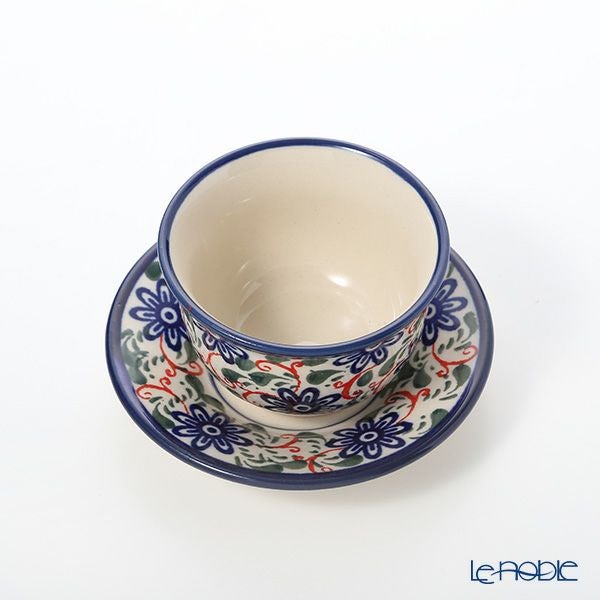 ポーリッシュポタリー（ポーランド陶器） ボレスワヴィエツ ジャパニーズティーカップ＆ソーサー 110ml 716／2014／A-1197A 【ル・ノーブルオリジナル企画商品】