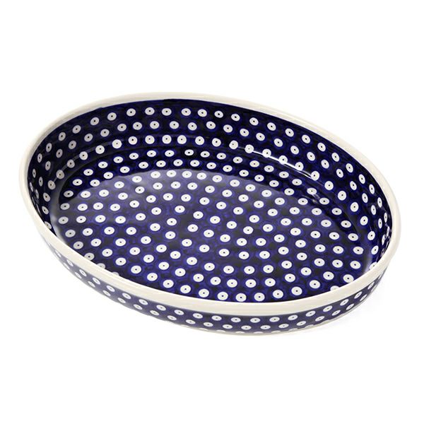 ポーリッシュポタリー（ポーランド陶器） ボレスワヴィエツ ディッシュ 22×31cm 350A／D-42