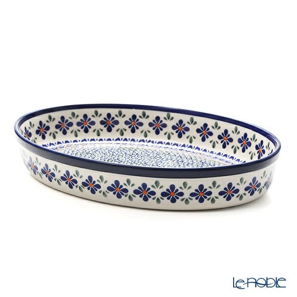 ポーリッシュポタリー（ポーランド陶器） ボレスワヴィエツ ディッシュ 22×31cm 350A／DU-60