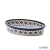 ポーリッシュポタリー（ポーランド陶器） ボレスワヴィエツ ディッシュ／楕円皿／オーバルボウル 19×27.5cm 349A／DU-60