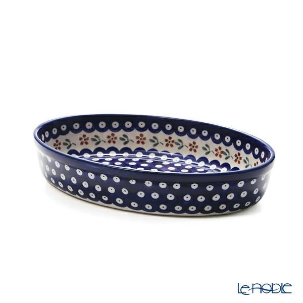 ポーリッシュポタリー（ポーランド陶器） ボレスワヴィエツ ディッシュ／楕円皿／オーバルボウル 19×27.5cm 349A／A-167A
