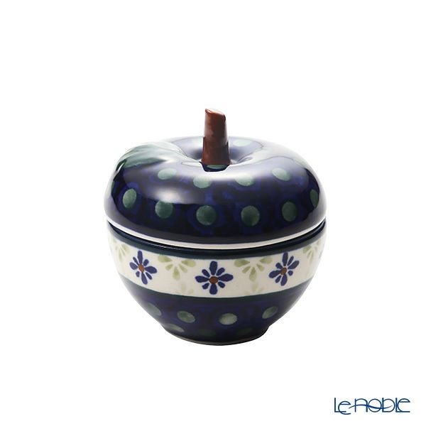 ポーリッシュポタリー（ポーランド陶器） ボレスワヴィエツ キャニスター（リンゴ） 9.2cm／100ml 1899／297A