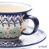 ポーリッシュポタリー（ポーランド陶器） ボレスワヴィエツ ティーカップ＆ソーサー 220ml／16cm 775／836／A-1155A