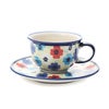 ポーリッシュポタリー（ポーランド陶器） ボレスワヴィエツ ティーカップ＆ソーサー 220ml／16cm 775／836／DU-220