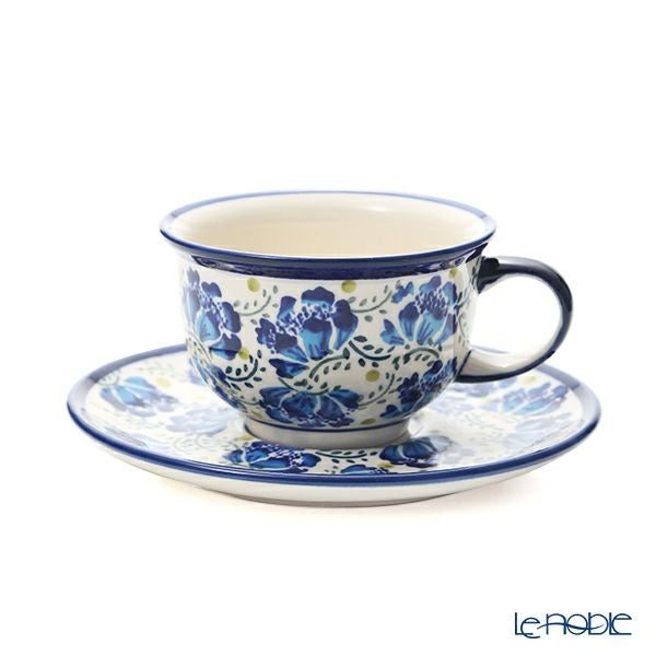 ポーリッシュポタリー（ポーランド陶器） ボレスワヴィエツ ティーカップ＆ソーサー 220ml／16cm 775／836／DU-228