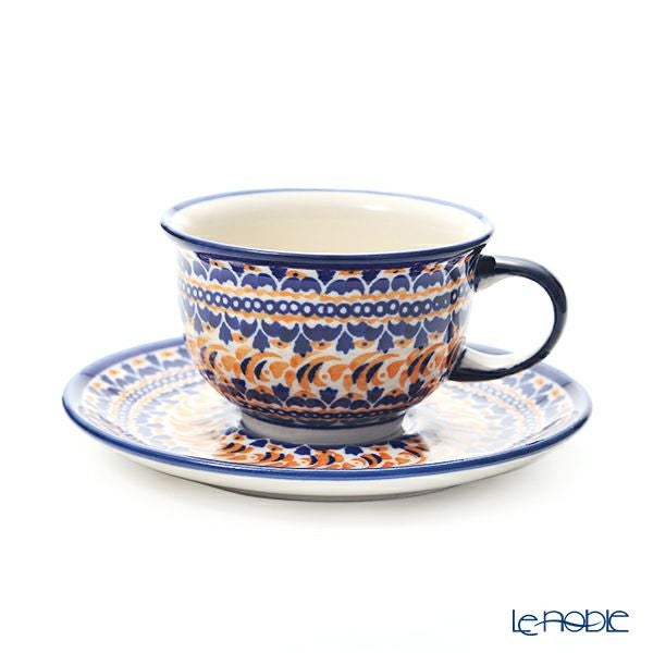 ポーリッシュポタリー（ポーランド陶器） ボレスワヴィエツ ティーカップ＆ソーサー 220ml／16cm 775／836／DU-225