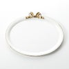 ソルディ フィレンツェ トレイ オーバル 18×24cm ホワイト／ゴールドリボン D218