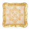ソルディ フィレンツェ トレイ スクエア 21076 ホワイト／ゴールド 30×30cm