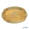 ソルディ フィレンツェ トレイ（S） オーバル 17×26cm ゴールド／グリーン 12／GTR-0