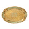 ソルディ フィレンツェ トレイ（S） オーバル 17×26cm ゴールド／グリーン 12／GTR-0