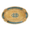 ソルディ フィレンツェ トレイ（S） オーバル 17×26cm ゴールド／ブルー 12／GTR-0